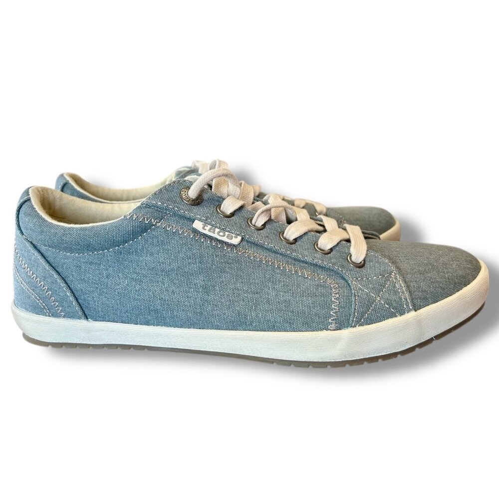 Taos Star Blue Canvas Sneakers Lace up Low Top Comfort Casual